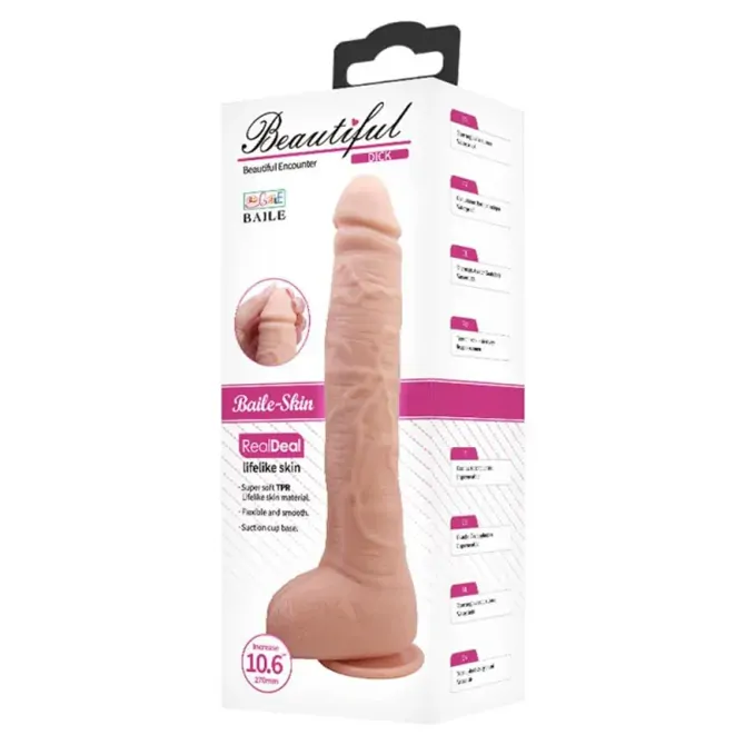 Dildo Baile Beautiful Dick 10,6, 27 cm, svetle kožne barve 2