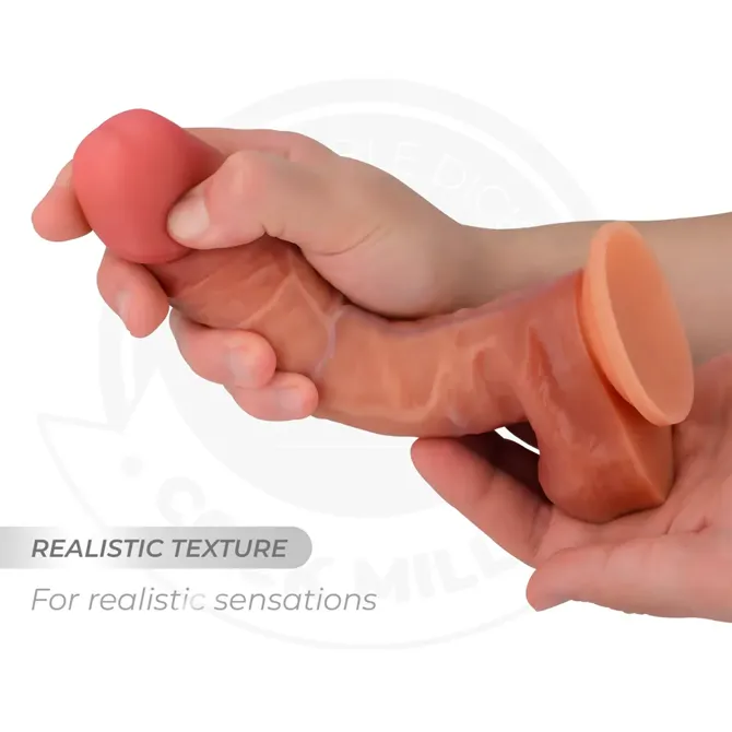 Dildo Cock Miller Hyper Realistic Articulable, realistični dildo iz medicinskega silikona, fleksibilno jedro, sesalno dno, 19,3 cm 5