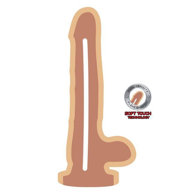 Dildo Toy Joy Get Real Dual Density 8, 20,5 cm, svetle kožne barve kor10176 3