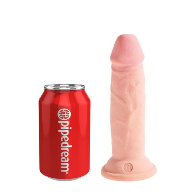 Dildo Pipedream King Cock Plus Triple Density, 18,4 cm, svetle kožne barve 6