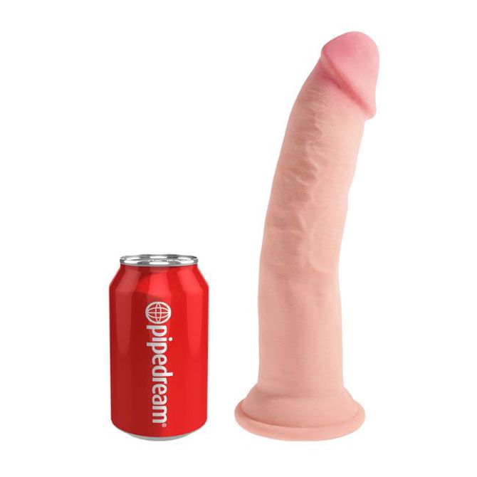 Dildo Pipedream King Cock Plus Triple Density, 26,7 cm, svetle kožne barve 6