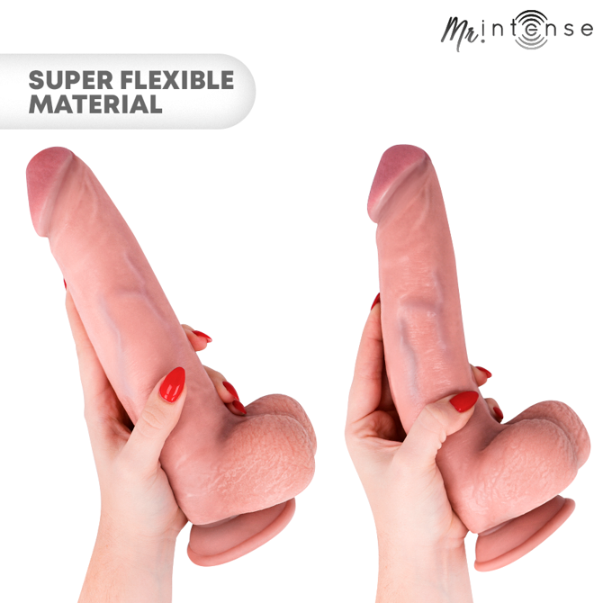 Dildo Mr Intense Neeson 27 cm, realistična oblika, sesalno dno, TPR material, kožne barve 3