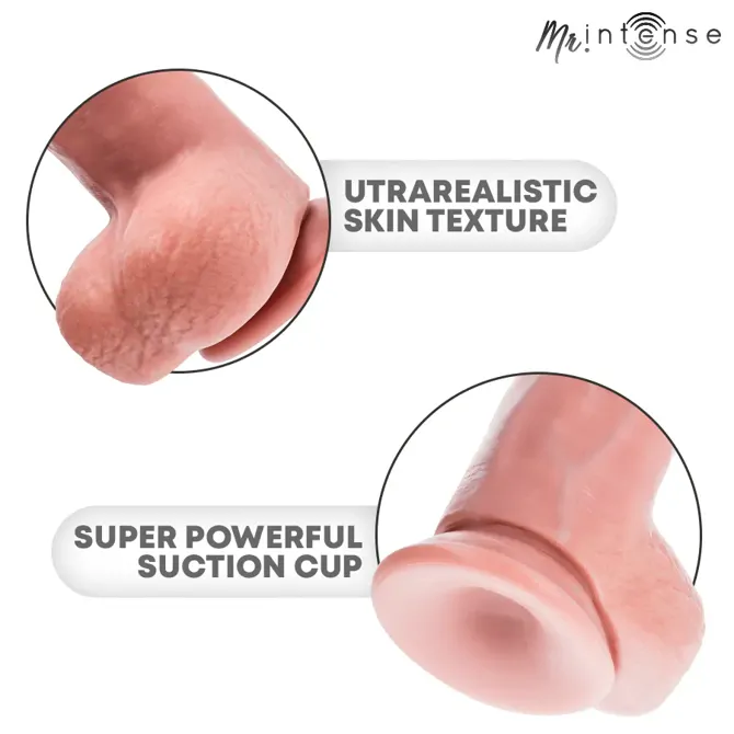 Dildo Mr Intense Neeson 27 cm, realistična oblika, sesalno dno, TPR material, kožne barve 5