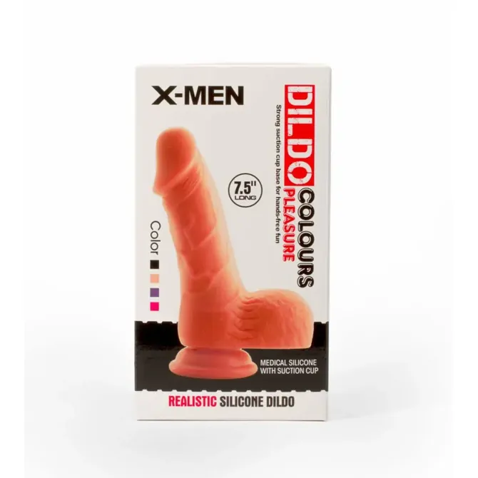 Dildo X-MEN Colours Pleasure 1 Flesh, 19 cm 6
