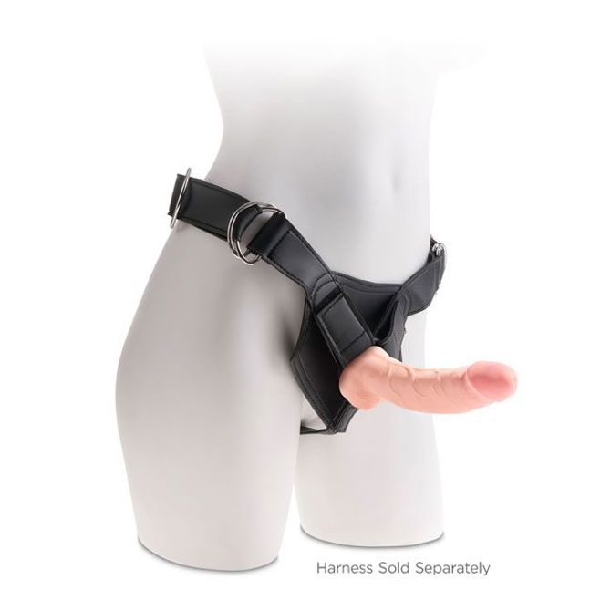 Dildo z modi Pipedream King Cock Plus Triple Density, 24,1 cm, vstavljiva dolžina: 18,4 cm, svetle kožne barve 4