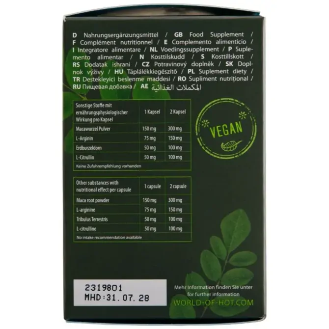 EREKCIJSKE TABLETE Hot Moringa Men Power 60/1 2