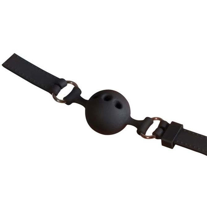 Gag ustna krogla Bad Kitty S, silikon, premer 3,5 cm, črne barve 3