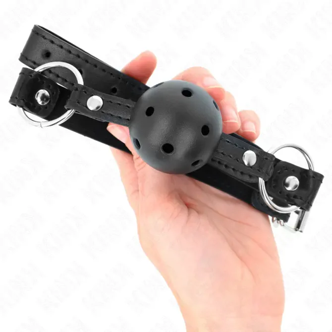 Ustni gag Kink hollow hard, črn, 4,5 cm 4