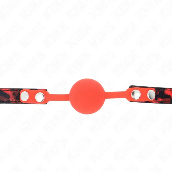 Ustni gag Kink silicone ball model 2, rdeč, 4 cm 2116409 3