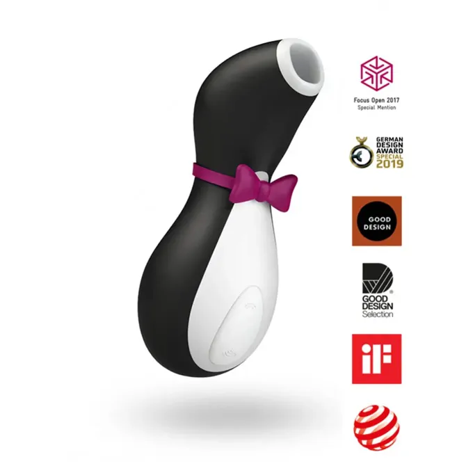 Klitoralni stimulator Satisfyer Pro Penguin, USB-polnjenje, črno-bel 4