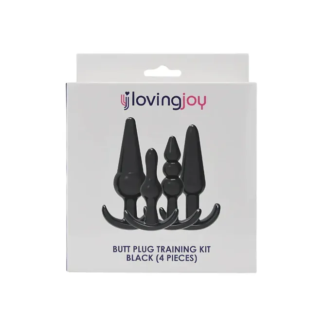 Komplet analnih čepov Loving Joy Training Kit, črne barve 5