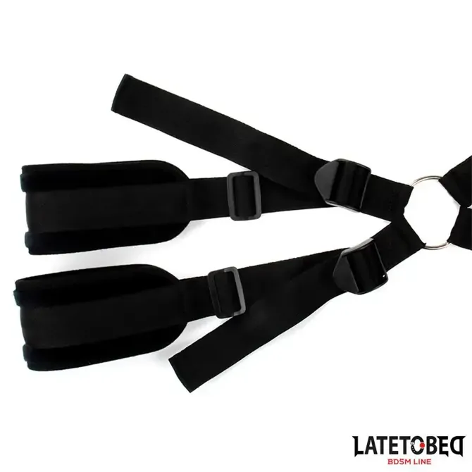 Komplet Latetobed BDSM Line Shoulder Swingstrap, nastavljiv, kompaktna zasnova, črne barve 6