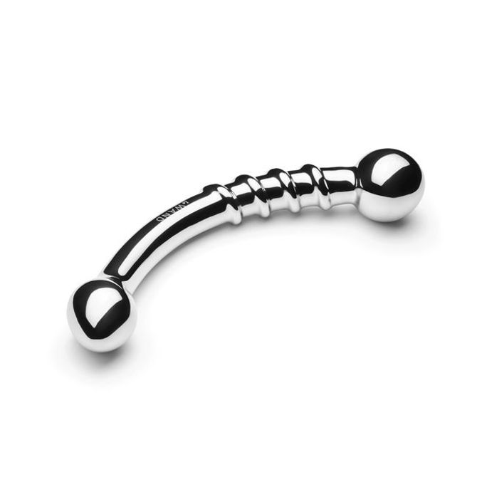 Kovinski dildo Le Wand Bow, 17,8 cm, srebrne barve 2