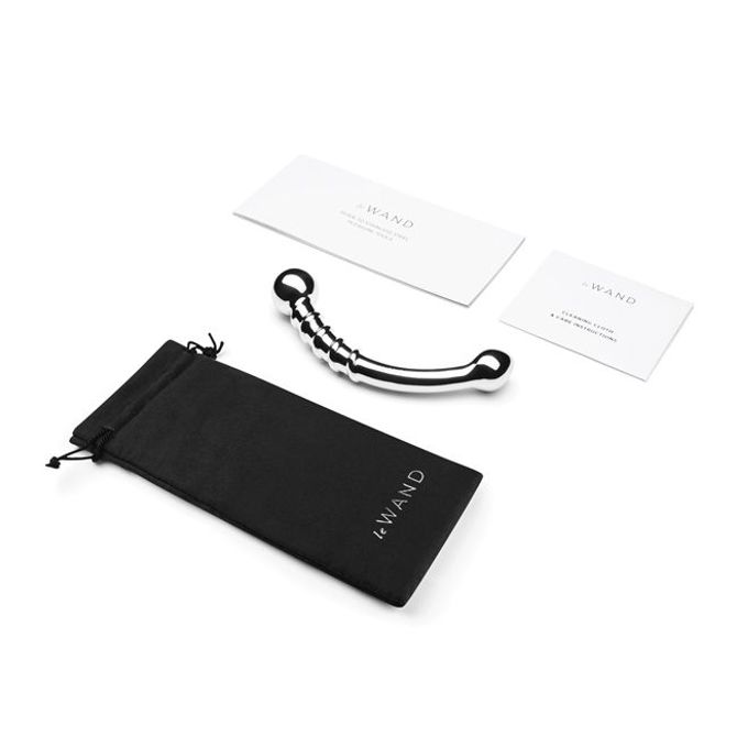 Kovinski dildo Le Wand Bow, 17,8 cm, srebrne barve 6