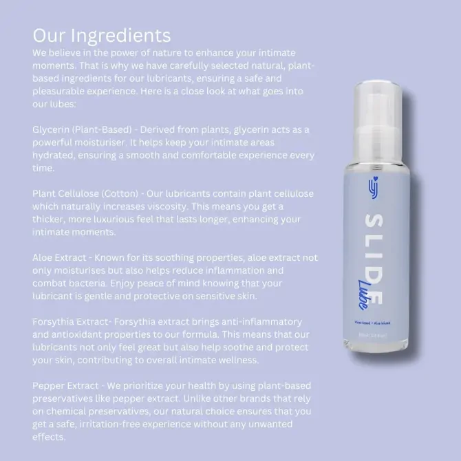 Lubrikant Loving Joy Slide Water Based (100 ml), vodna osnova, z aloe 5