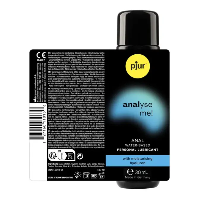 Lubrikant Pjur Analyse Me! Comfort Anal Glide, na vodni osnovi, z dodatkom hialurona, 30 ml 2