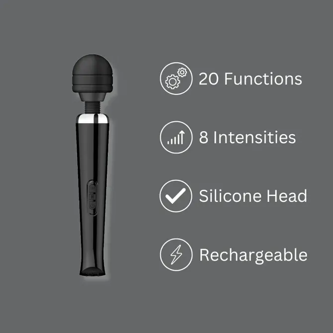Masažni vibrator Loving Joy Magic Wand, črn 2