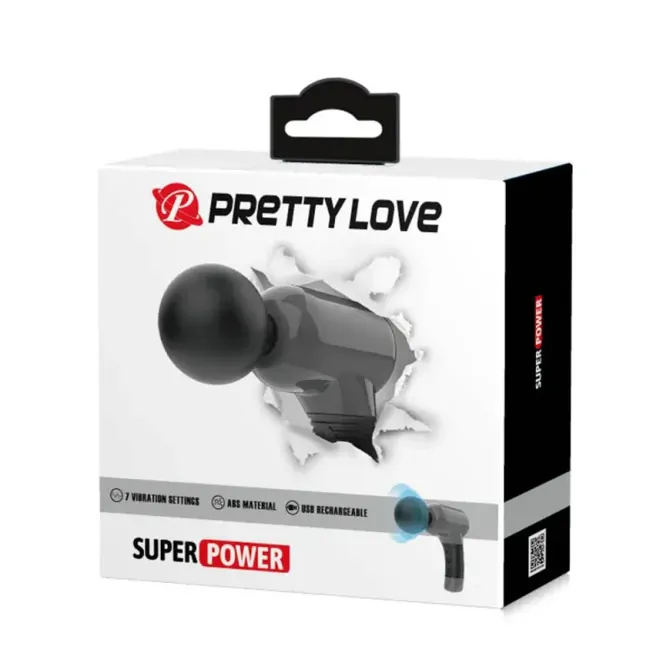 Masažer Pretty Love Magic Gun, 7 načinov vibriranja in 5 hitrosti, ABS/silikon, črne barve 2
