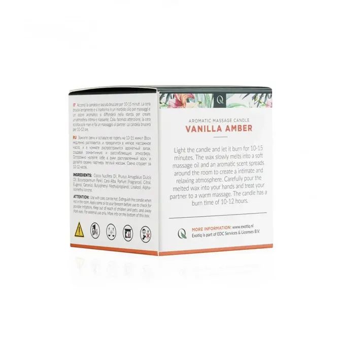 MASAŽNA SVEČA Exotiq Vanilla Amber 60g 4