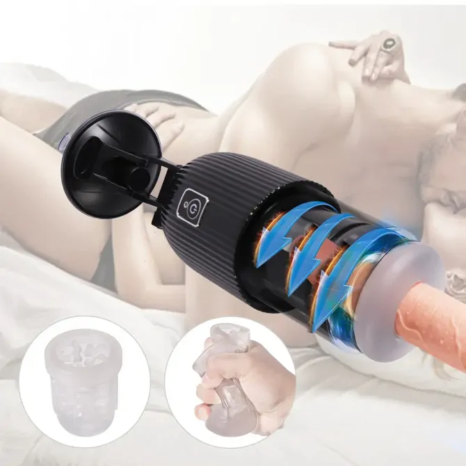 Masturbator Mistress Luis Rotating Masturbation Cup, 24,8 cm, 10 rotacijskih načinov, TPE vložek, vodoodporen 5