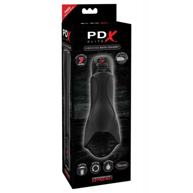 Masturbator Pipedream PDX Elite Vibrating Roto Teaser, 3 x AA 4