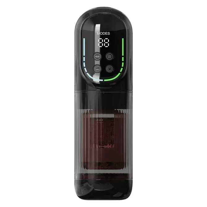Masturbator RT Orgastobator 07 Red, potiskanje, vrtenje, vibracije in sesanje, USB polnjenje, IPX6, rdeče barve 5