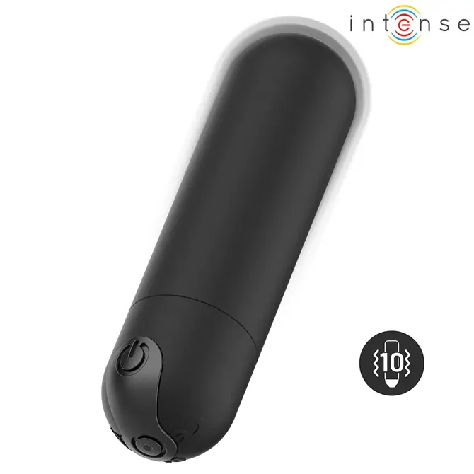 Mini vibrator Intense Fun Toys Karen Black, 10 vibracijskih načinov, USB polnjenje, črne barve 2