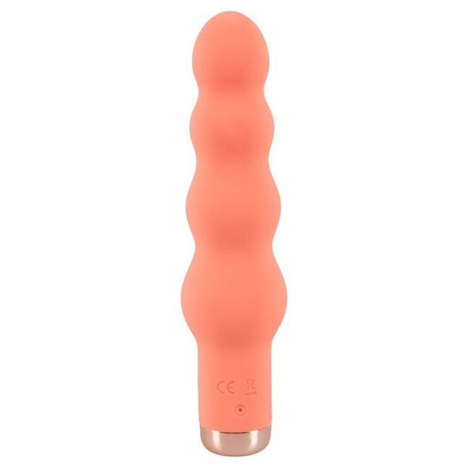 Mini vibrator Peachy! Mini Beads, 16,5 cm, USB-polnjenje, svetlo roza 3