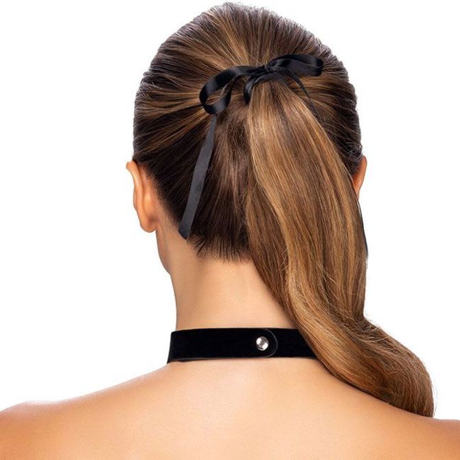 Ogrlica s srčkom Cottelli Accessoires, nastavljiv obseg 31–42 cm, črne barve 2
