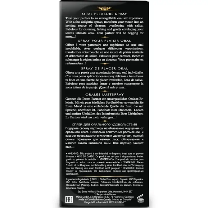 Oralni stimulacijski sprej Shunga Waves of Pleasure Watermelon, 20 ml, vodna osnova, užiten, okus lubenice 4