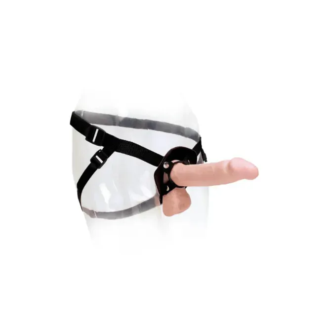 Pas za strap-on Basix Rubber Works Plus Size, črne barve 2