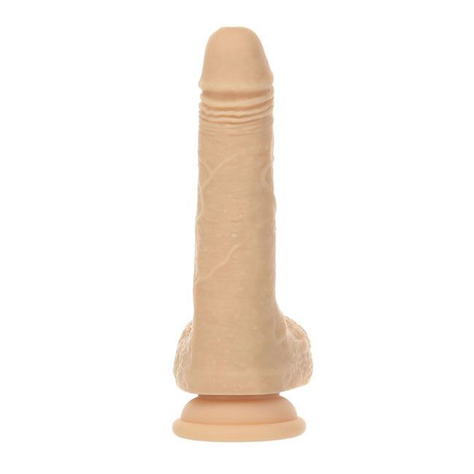 Vibracijsko-rotacijski penis BMS Naked Addiction The Freak, 19 cm, USB-polnjenje, svetle kožne barve 3