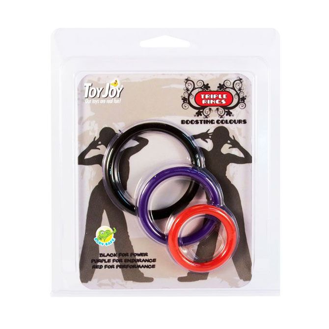 Set barvnih erekcijskih obročkov Toy Joy Multicolor, 3 kosi 2