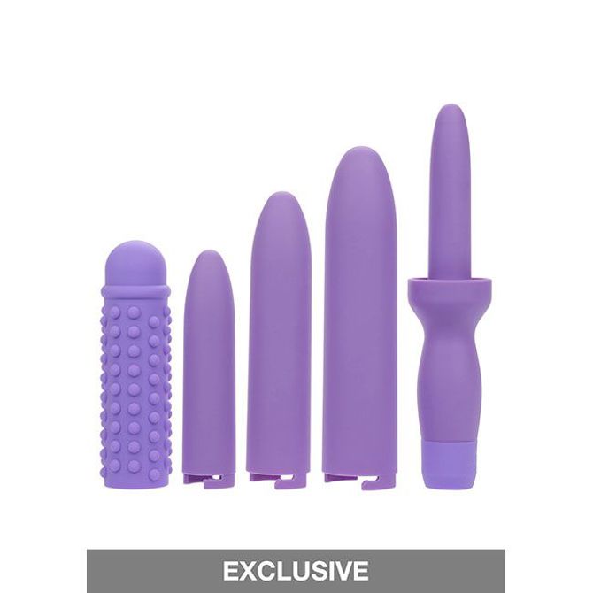 Set vibracijskih dilatorjev Dr. Laura Berman, 4 velikosti, 10 načinov, IPX7, polnilni, silikonski 2