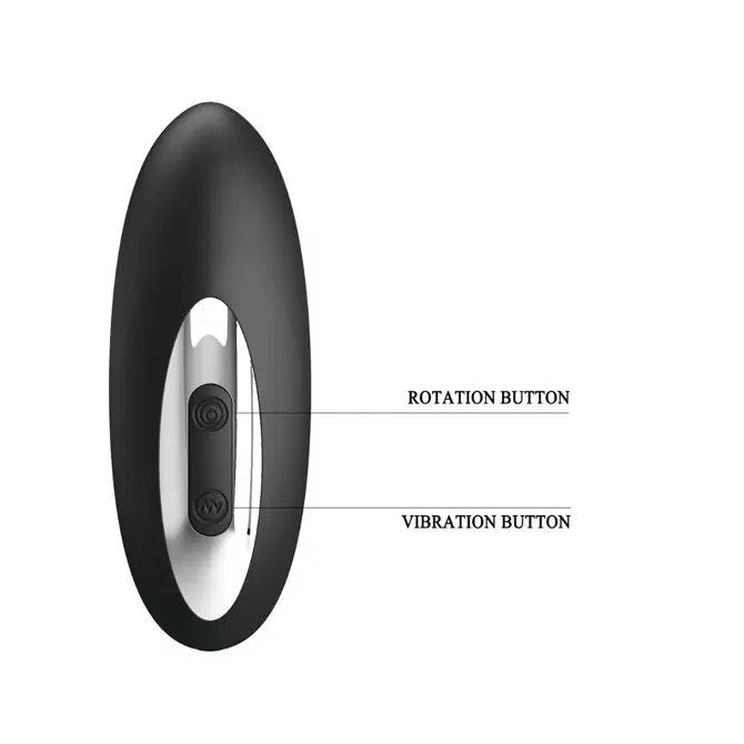 Stimulator prostate Mr. Play Prostate Massager I, 12 vibracijskih programov, 3 rotacijski programi, polnilna baterija USB, črne barve 5