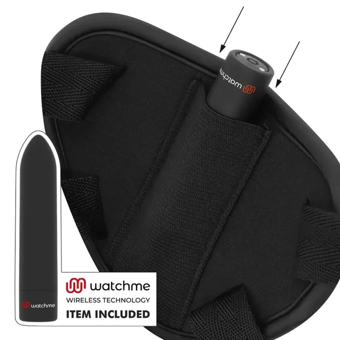 Vibracijski strap-on Fetish Submissive Cyber, velikost S, daljinski upravljalnik (ura), 17,5 cm, USB-polnjenje, svetle kožne barve 4