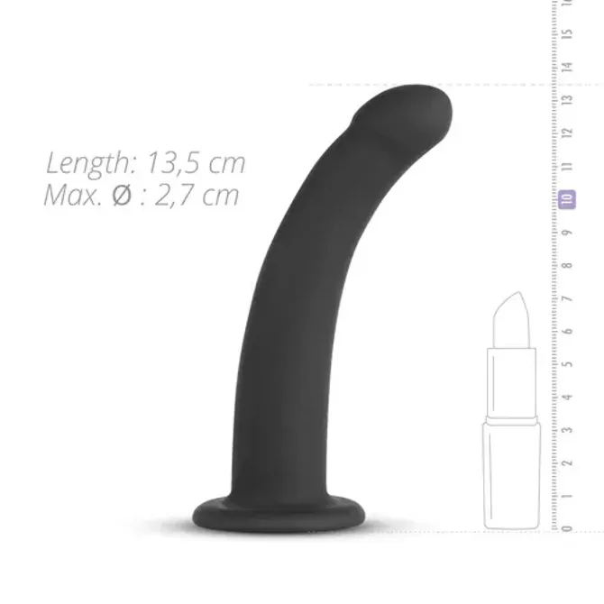 Strap-on Easytoys Silicone Smooth, 13,5 cm, črne barve 5