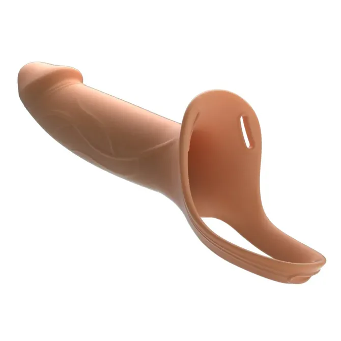Strap-on Pretty Love Landon z votlim dildom, 24,9 cm, prilagodljiv pas, dildo kožne barve 3