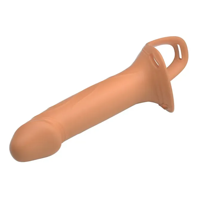 Strap-on Pretty Love Landon z votlim dildom, 24,9 cm, prilagodljiv pas, dildo kožne barve 5