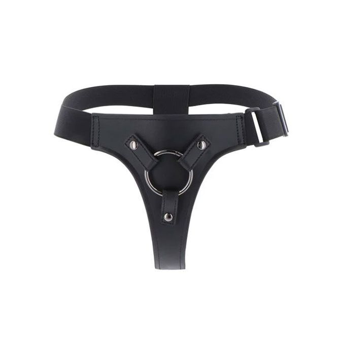 Strap-On Hidden Desire Sexy String, do 25 cm, vključuje 3 obročke, črne barve 4