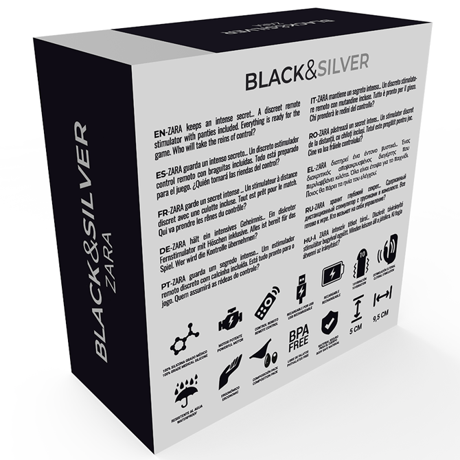 Vibracijske hlačke Black & Silver Zara 5