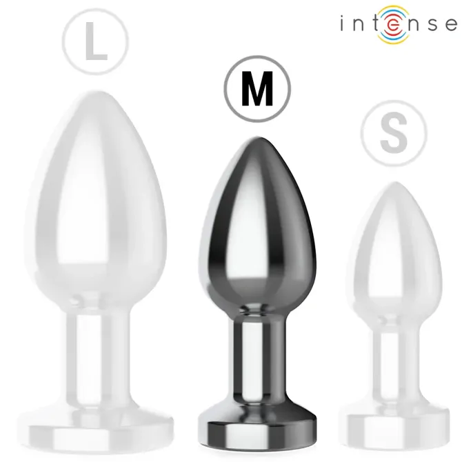 Vibracijski analni čep Intense Metal Medium, 6,8 cm, 10 načinov vibracij, daljinski upravljalnik, kovinski 6