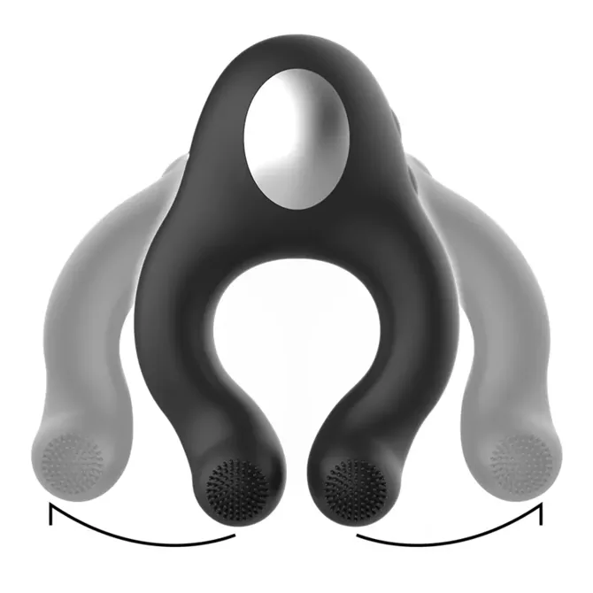 Vibracijski erekcijski obroček Black & Silver 4