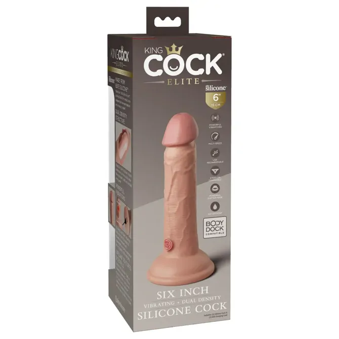 VIBRACIJSKI PENIS King Cock Elite 6 Light 6
