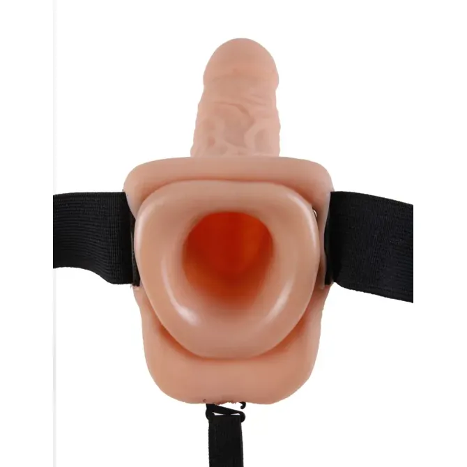 Vibracijski strap-on FF Unisex Hollow with Balls Light, 18 cm 5