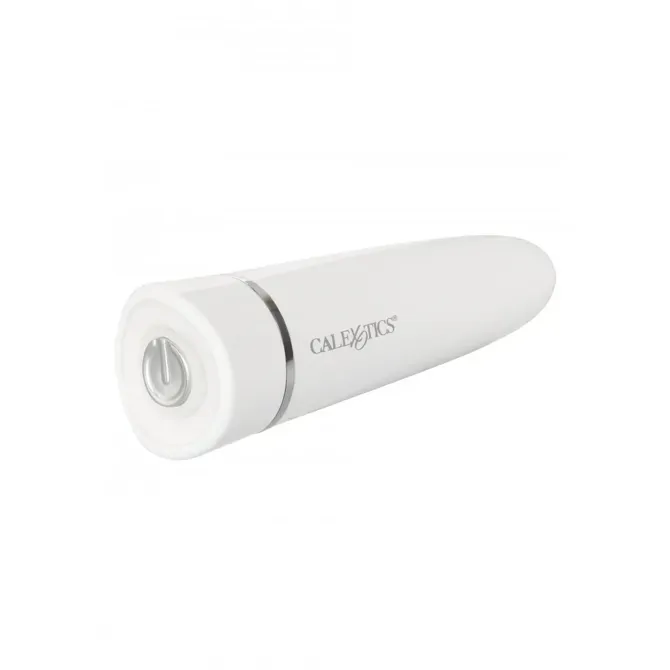 Mini vibrator Calexotics My Pod, dezinfekcijsko ohišje, 8,9 cm, USB-polnjenje, bel 4