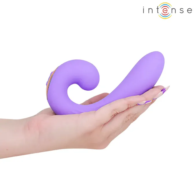 Vibrator Intense Fun Intense Meryl, dvojni motor, 10 vibracijskih načinov, G-točka in klitoris stimulacija, USB polnjenje, vodoodporen, vijolične barve 4