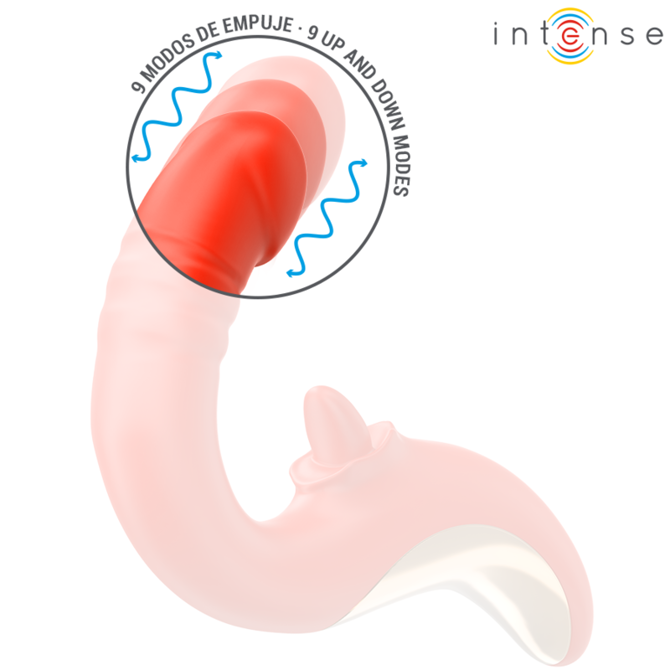 Vibrator Intense Paulina U Shape, 18 cm, 3 funkcije, IPX7, rdeče barve 3