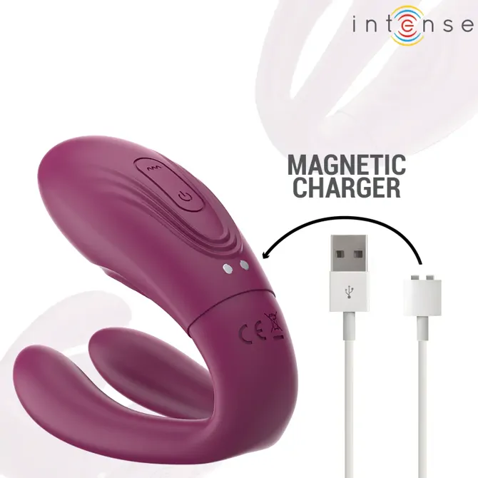 Vibrator Intense Sandra, 10 vibracijskih programov, 10 programov tapkanja, dvojni motor, daljinski upravljalnik, magnetno polnjenje, vijolične barve 6