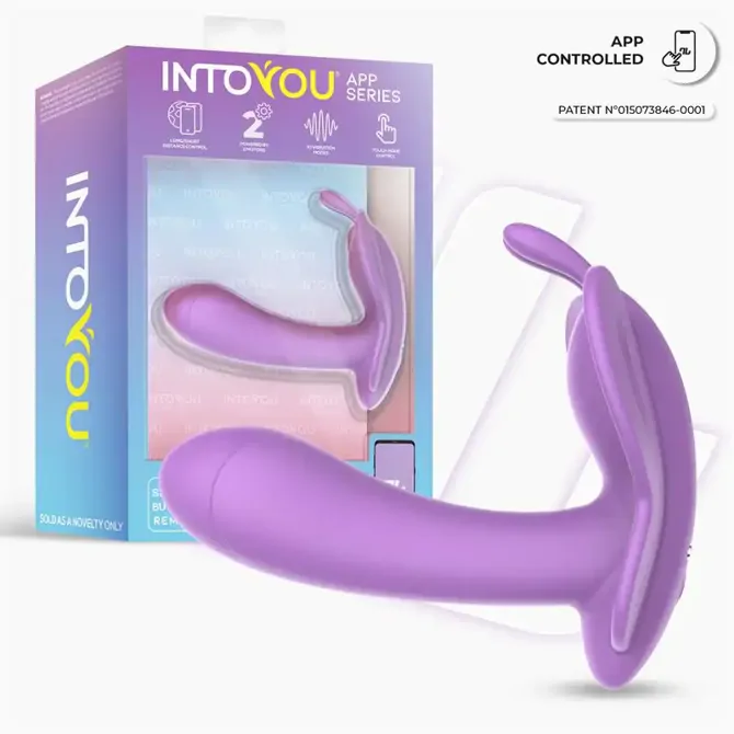 Vibrator Intoyou Wingy Butterfly With App, vijoličen 2
